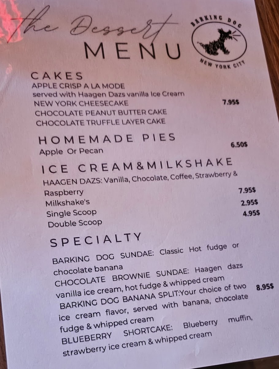 Barking Dog Restaurant Menu - Image 5